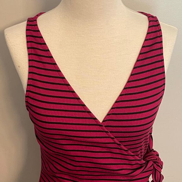 NWT Express Women’s Striped Wrap Tank - Picture 4 of 7